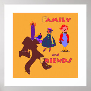 Family And Friends Orange  Poster