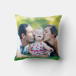 Family and Friends Photo Throw Pillow