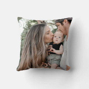 Family and Friends Photo Throw Pillow