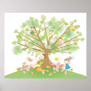 Family and Tree Poster
