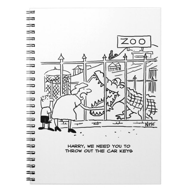 Family at the Zoo. Dad Swallowed by Alligator Notebook (Front)