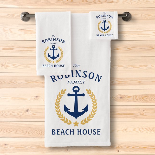 Family Beach House Ancre Gold Laurel Star White (Créateur téléchargé)