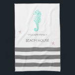 FAMILY  BEACH HOUSE SEAHORSE AND STARFISH KITCHEN TOWEL<br><div class="desc">FAMILY  BEACH HOUSE SEAHORSE AND STARFISH  DESIGN READY FOR YOU TO PERSONALIZE  WITH YOUR FAMILY NAME</div>