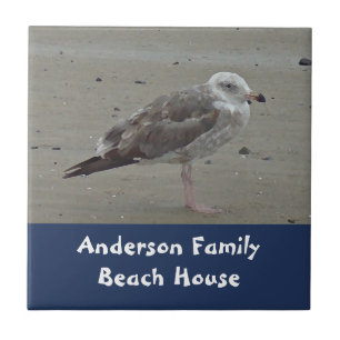 Family Beach House Welcome Artistic Animal Seagull Tile