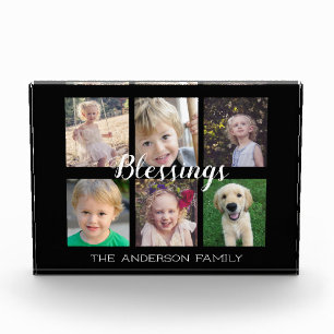 Family Blessings   6 Photo Collage Block