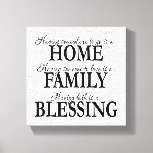 Family Blessings Canvas Print