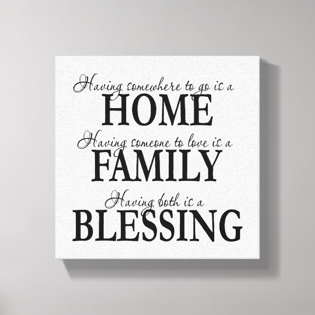 Family Blessings Canvas Print (Front)