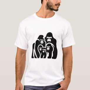 "Family Bond Gorilla T-shirt Design"
