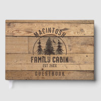Family Cabin Rustic Wood Personalized