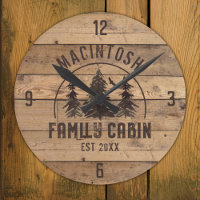 Family Cabin Rustic Wood Personalized