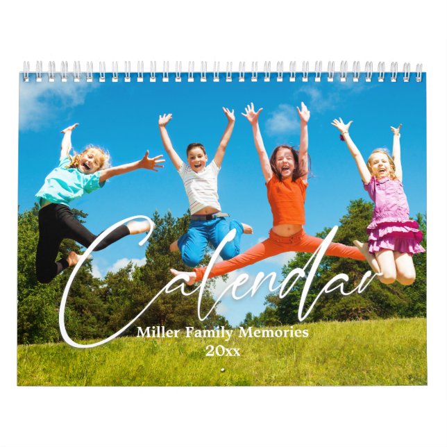 Family Calendar, Modern Custom Photo Calendar (Cover)