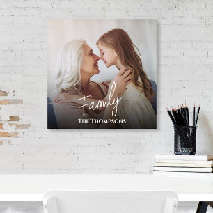 Family Calligraphy Script Photo Template Print