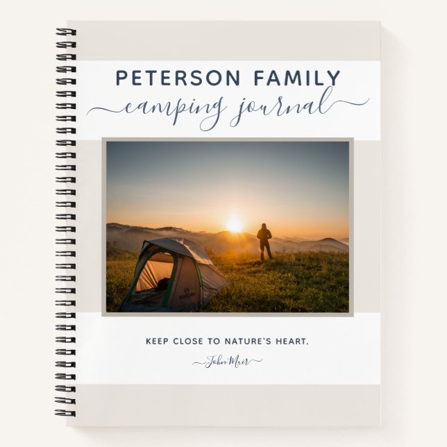 Family Camping Journal personalized template (Front)