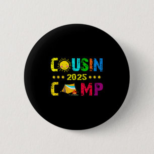 Family Camping Summer Vacation Crew Cousin Camp 20 2 Inch Round Button
