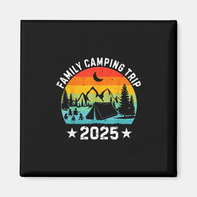 Family Camping Trip 2025 Matching Crew Summer Vaca Magnet (Front)