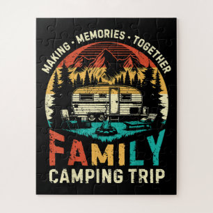 Family Camping Trip Making Memories Together Jigsaw Puzzle
