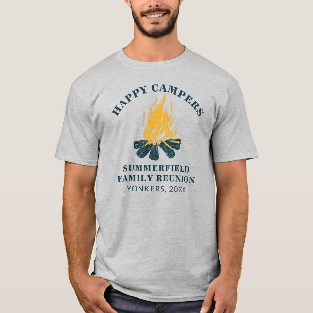 Family Camping Trip Matching Dad T-Shirt (Front)
