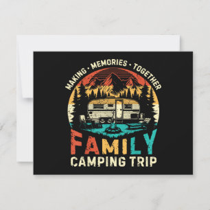 Family Camping Trip Memories Camper Matching Crew  Save The Date
