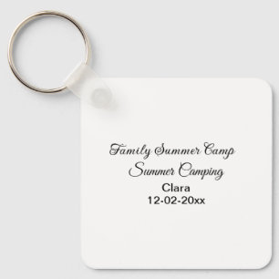 Family camping vacation custom add name dateSummer Keychain