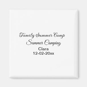 Family camping vacation custom add name dateSummer Magnet