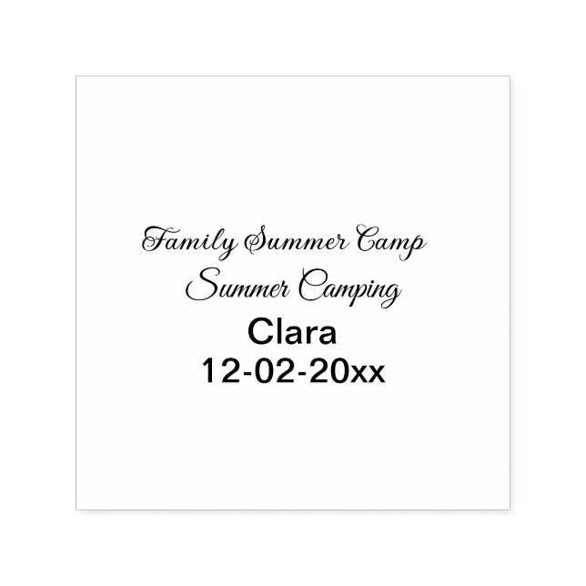 Family camping vacation custom add name dateSummer Self-inking Stamp (Design)