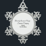 Family camping vacation custom add name dateSummer Snowflake Pewter Christmas Ornament<br><div class="desc">Design</div>