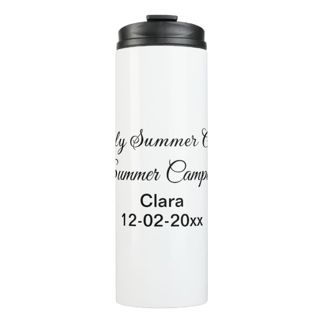Family camping vacation custom add name dateSummer Thermal Tumbler (Front)