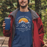 Family Camping Vacation Custom Matching Dad Camp T-Shirt<br><div class="desc">Going on a family camping vacation? Customize these camping retro camp tents shirts for the whole family by adding your family name or custom text, and year of the adventure. I hope it’s not just about the cool design that caught your eye but the fact you’ll never find it a...</div>
