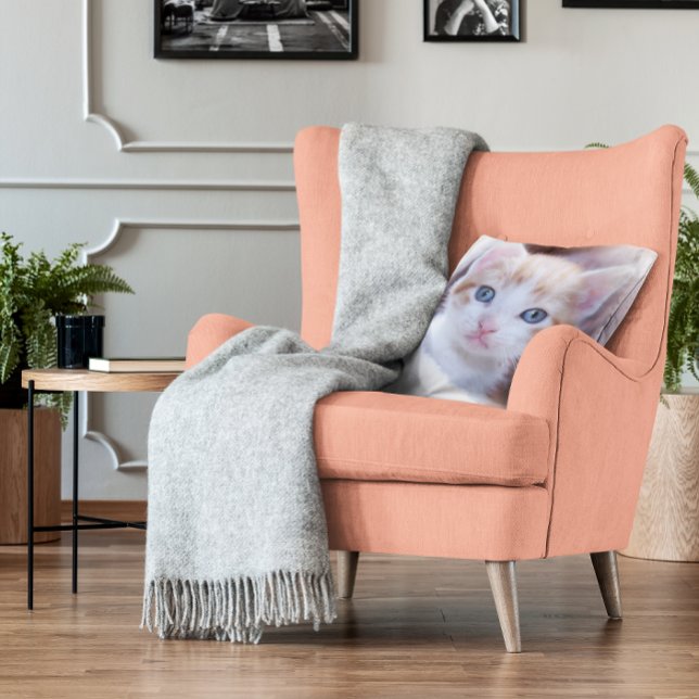 Family Cat Two Photo Throw Pillow (Family Cat Two Photo Throw Pillow)