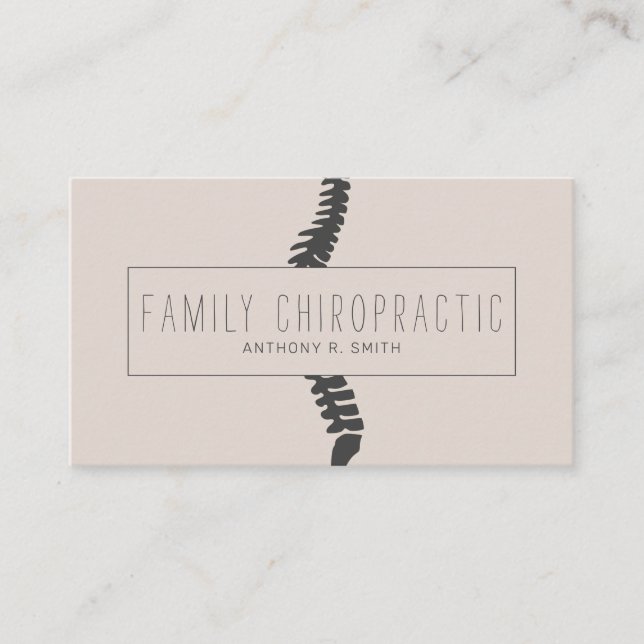 Family Chiropractic Chiropractor Business Card (Front)