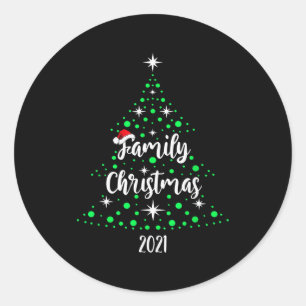 Family Christmas 2021  Classic Round Sticker