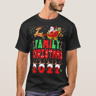 Family Christmas 2022 Matching Santa Hat Squad Paj T-Shirt