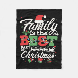 Family Christmas 2023 Matching Funny Xmas Crew Squ Fleece Blanket