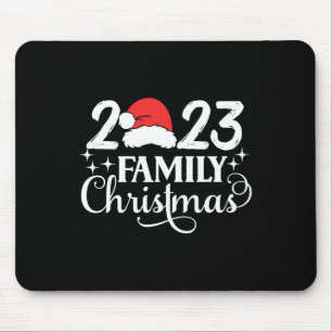 Family Christmas 2023 Matching Squad Crew Santa Fu Mouse Pad