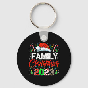 Family Christmas 2023 Matching Squad Santa Elf Fun Keychain