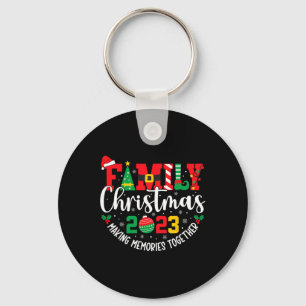 Family Christmas 2023 Matching Squad Santa Elf Fun Keychain