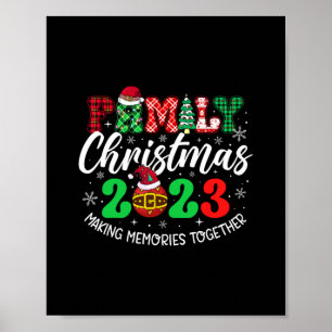 family christmas 2023 matching squad santa elf fun poster