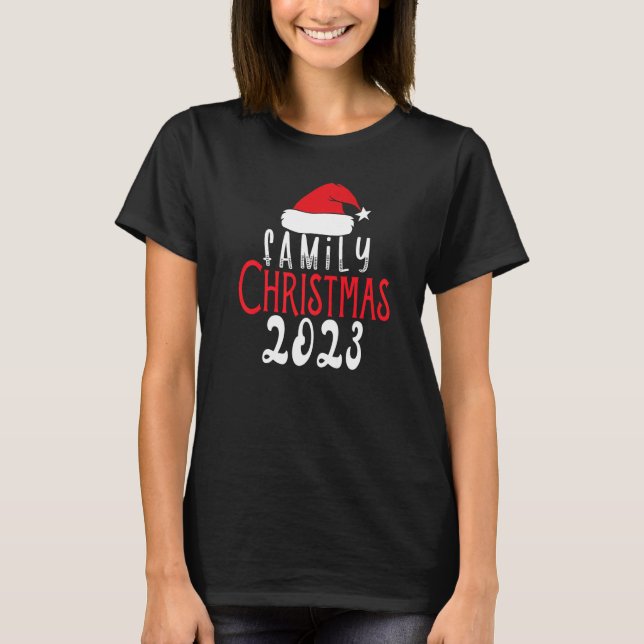 Family Christmas 2023 Matching  Squad Santa Elf    T-Shirt (Front)