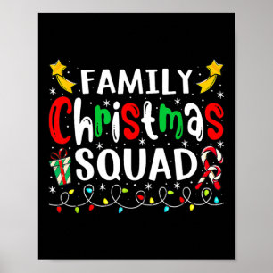 Family Christmas 2023 Santa Hat Crew Fun Women Men Poster