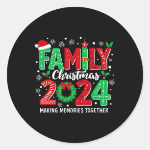 Family Christmas 2024 Chrismas Crew Xmas Family Ma Classic Round Sticker