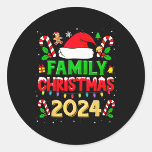 Family Christmas 2024 For Familys Matching Xmas Fa Classic Round Sticker