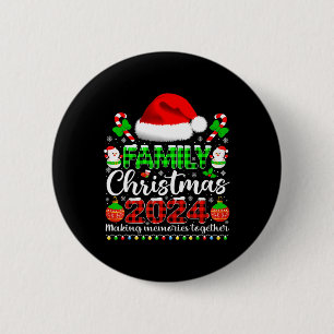 Family Christmas 2024 Funny Xmas Pyjamas Buffalo P 2 Inch Round Button