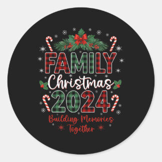 Family Christmas 2024 Group Matching Xmas Squad  Classic Round Sticker