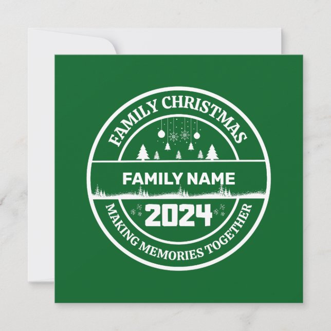 Family Christmas 2024| Making Memories Together  Invitation (Front)