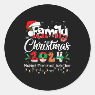 Family Christmas 2024 Matching Outfit Xmas Squad S Classic Round Sticker