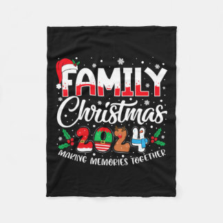 Family Christmas 2024 Matching Outfit Xmas Squad S Fleece Blanket