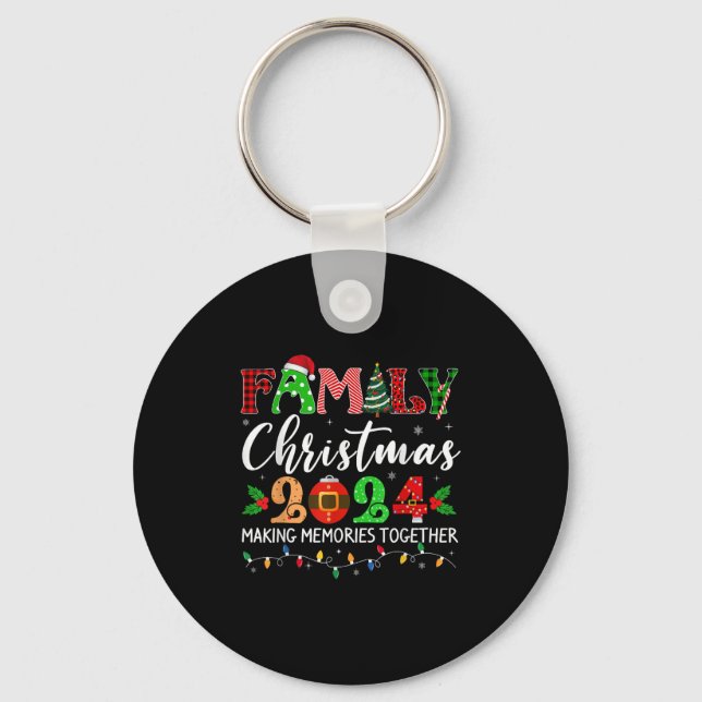 Family Christmas 2024 Matching Outfit Xmas Squad S Keychain (Front)
