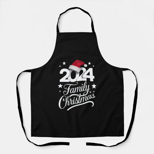 Family Christmas 2024 Matching Pajama Santa Apron (Front)