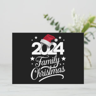 Family Christmas 2024 Matching Pajama Santa Holiday Card