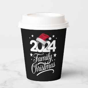 Family Christmas 2024 Matching Pajama Santa Paper Cups
